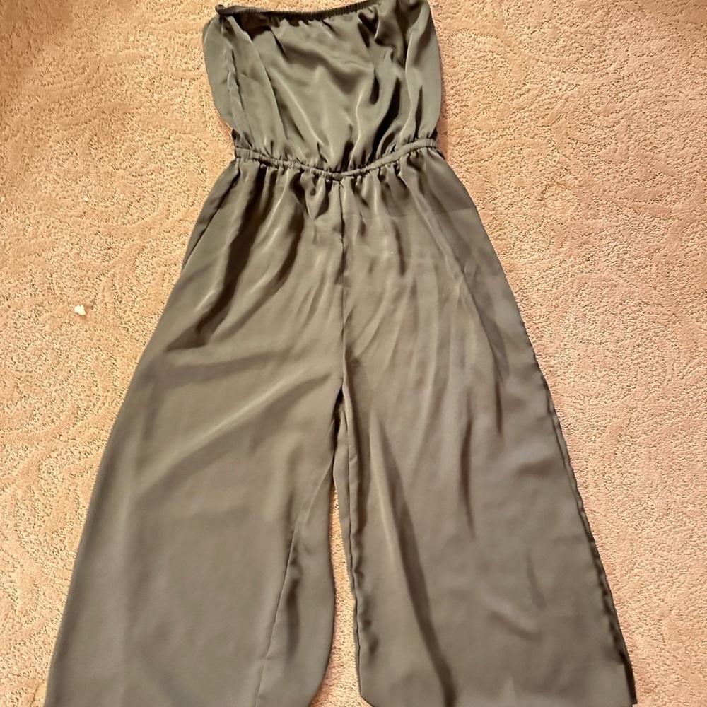 Urban Outfitters Olive Green Women's Jumpsuit - Picture 3 of 7
